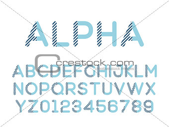 Vector of modern stylized font. Alphebet