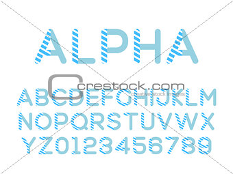 Vector of modern stylized font. Alphebet
