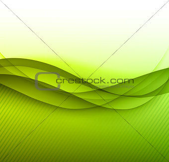 Colorful green lines vector background