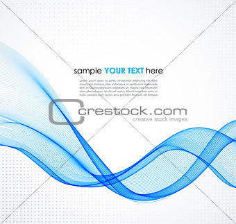 Abstract colorful blue vector waved background