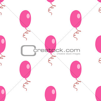 Pink white air balloons seamless pattern