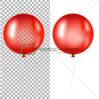 Red Balloons Isolated