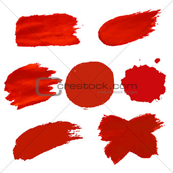 Red Blots Isolated
