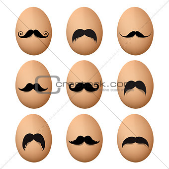 Eggs With Mustache Big Set