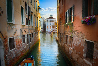Narrow channel in Venice