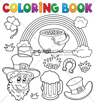 Coloring book St Patricks Day theme 1
