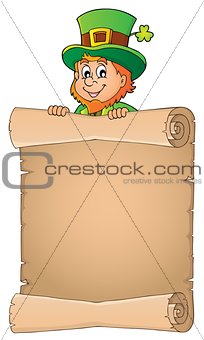 Leprechaun holding parchment image 3