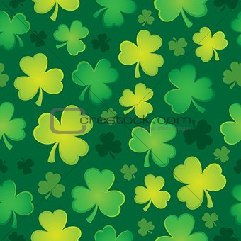 Three leaf clover seamless background 2