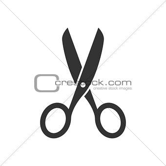 Scissors black icon