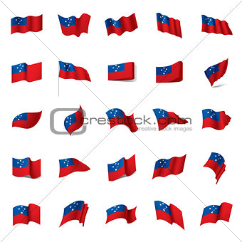 Samoa flag, vector illustration