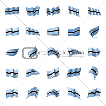 Botswana flag, vector illustration