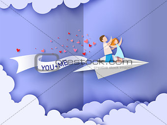 Abstract background with couple in love