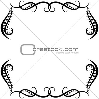 Pattern with floral frame
