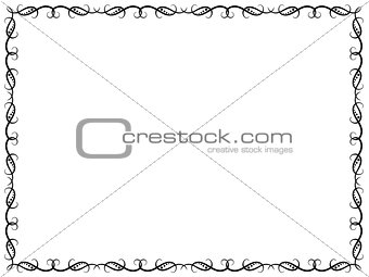 Pattern with ornate floral frame