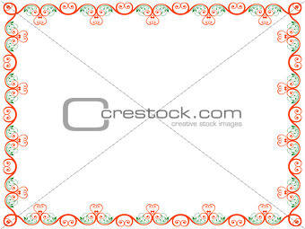 Ornate floral Valentine frame