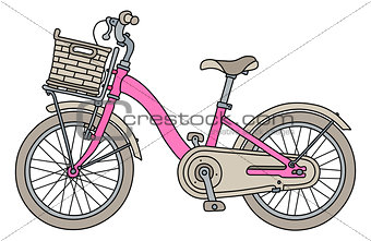 The retro pink bicycle