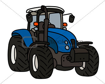 The blue heavy tractor