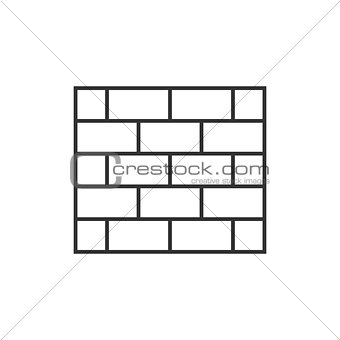 Brick wall outline icon