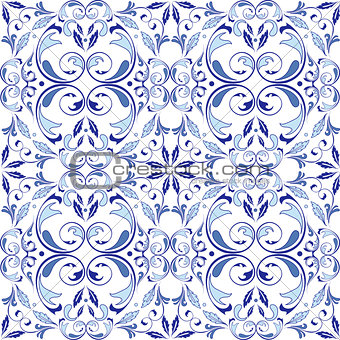 Oriental vector pattern with  arabesques elements