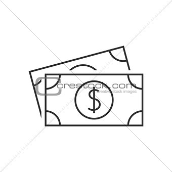 Dollar banknote icon