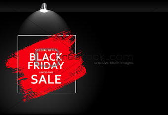 Black Friday Sale Banner Template. Vector Illustration
