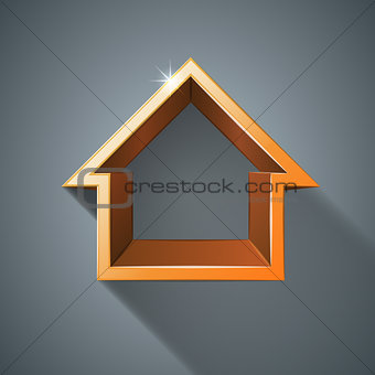 House abstract 3d icon.