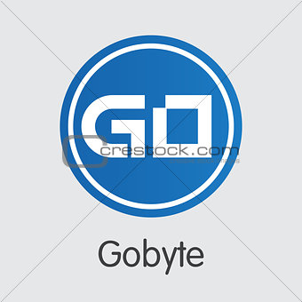 Gobyte Cryptocurrency - Vector Colored Logo.