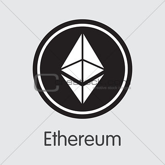 Ethereum Cryptocurrency - Vector Colored Logo.