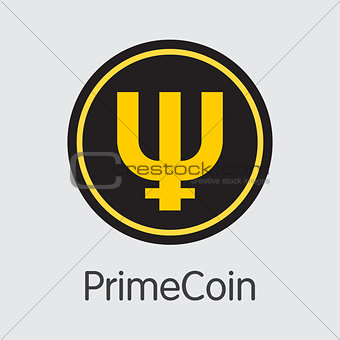 Primecoin - Cryptocurrency Colored Logo.