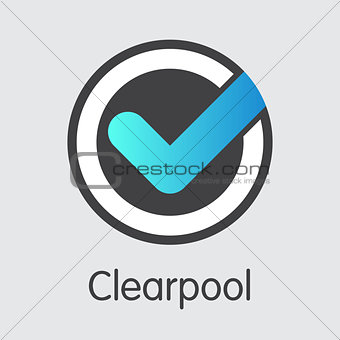 Clearpoll Virtual Currency - Vector Pictogram Symbol.