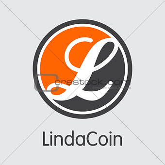 Lindacoin Cryptocurrency - Vector Pictogram.