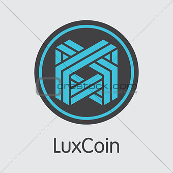 Luxcoin - Virtual Currency Coin Illustration.