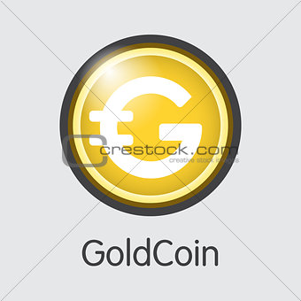 Goldcoin - Digital Currency Pictogram.