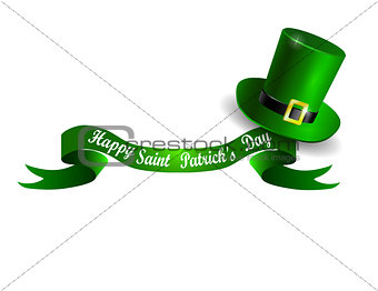 St.Patrick s Day banner with green hat