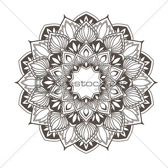 Ethnic mandala design - flower style oriental pattern