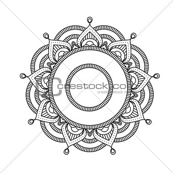Indian mandala - flower style round moroccan pattern