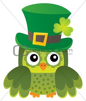 St Patricks Day theme with owl image 1
