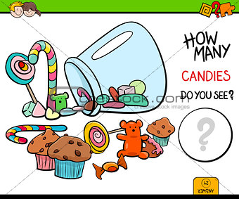 counting candies educational activity game