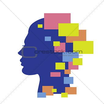 Abstract woman face