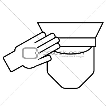 Icon of a saluting serviceman