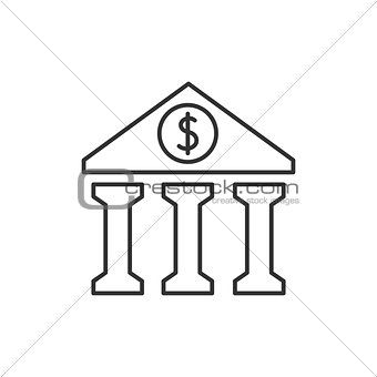 Bank outline icon