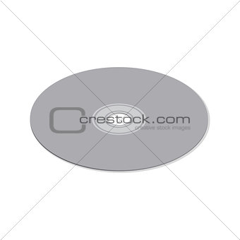 Compact disc in 3d isometric, vector illustration.