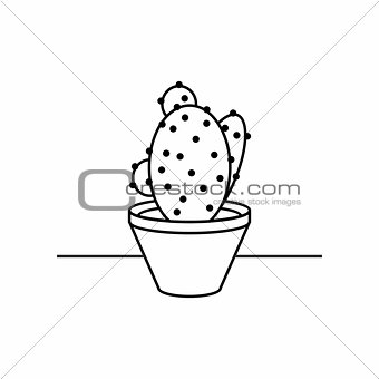 Liner cactus icon