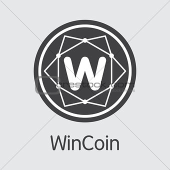 Wincoin Cryptocurrency - Vector Coin Image.