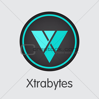 Xtrabytes Cryptocurrency Coin. Vector Graphic Symbol of XBY.