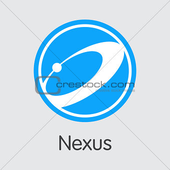 Nexus Digital Currency - Vector Trading Sign.