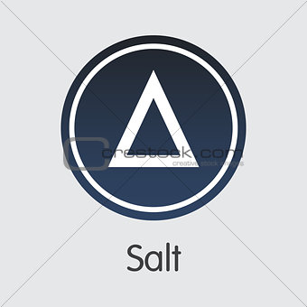 Salt Blockchain Cryptocurrency Coin. Vector Logo of SALT.
