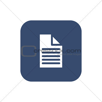 A piece of paper icon. Flat design