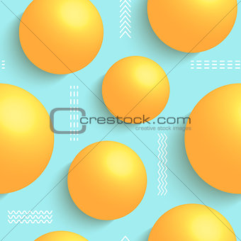 3d balls on blue background