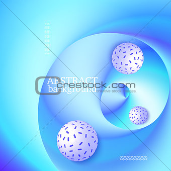 3d balls on blue background
